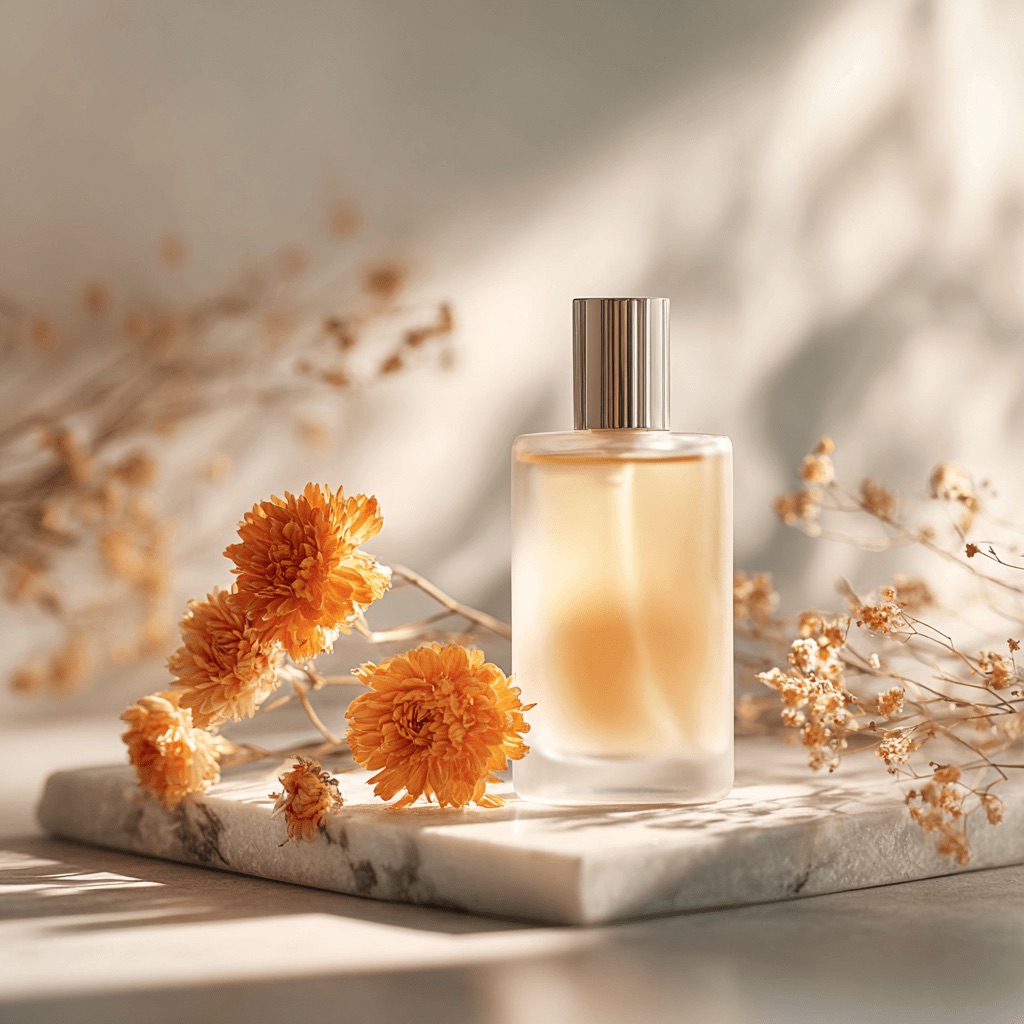 Botanical pump — beauty retail product photography